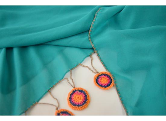 Crochet shawl | Green color